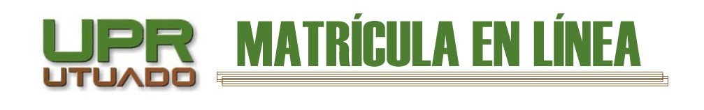 Matricula En Linea UPR Utuado